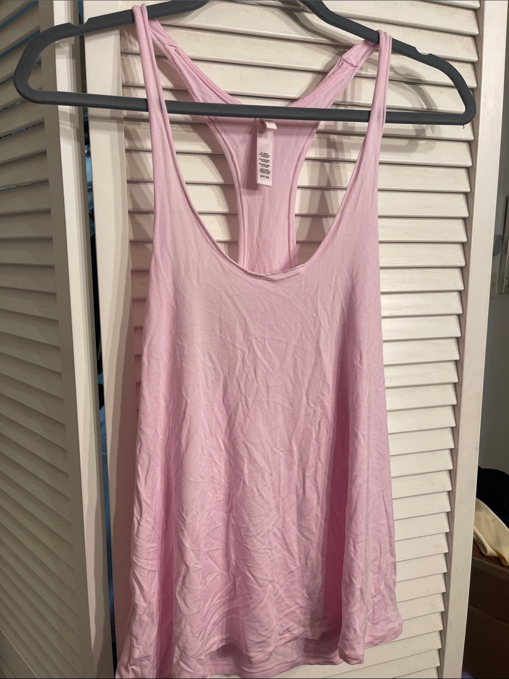 SKIMS Light Pink Scoop Neck Tank Top racer back small